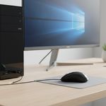 Mouse Óptico Alámbrico Retráctil Color Negro