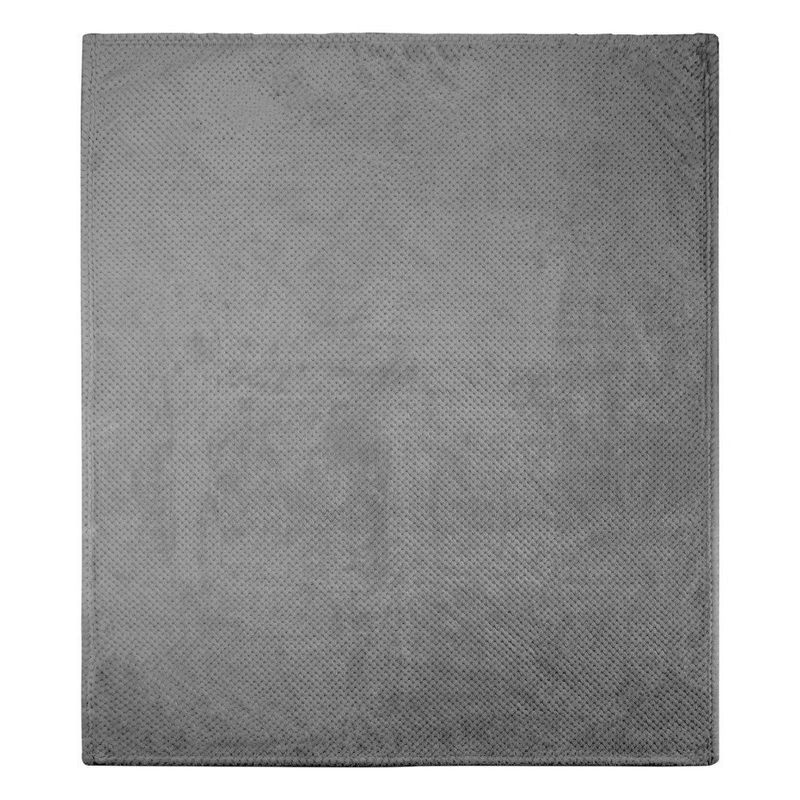 Throw Decorativo de 127 x 152 cm con Textura Suave Gris Obscuro