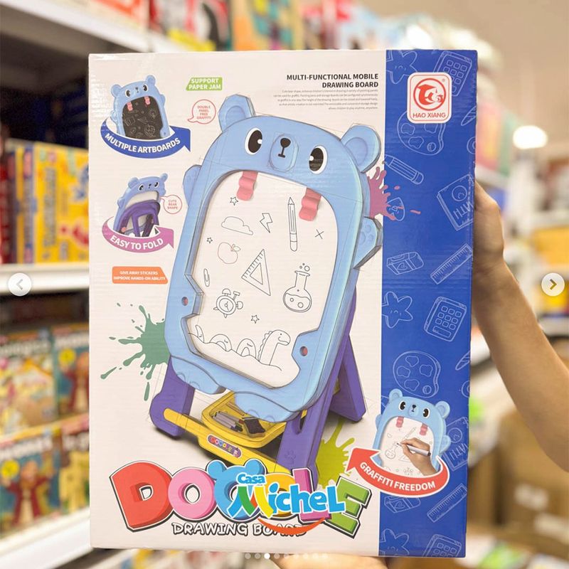 Pizarrón Infantil Diseño de Osos Celeste 18 Pzas