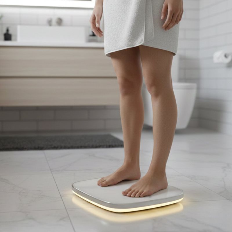 Báscula Digital HoMedics Glo Blanca con Iluminación Ambiental