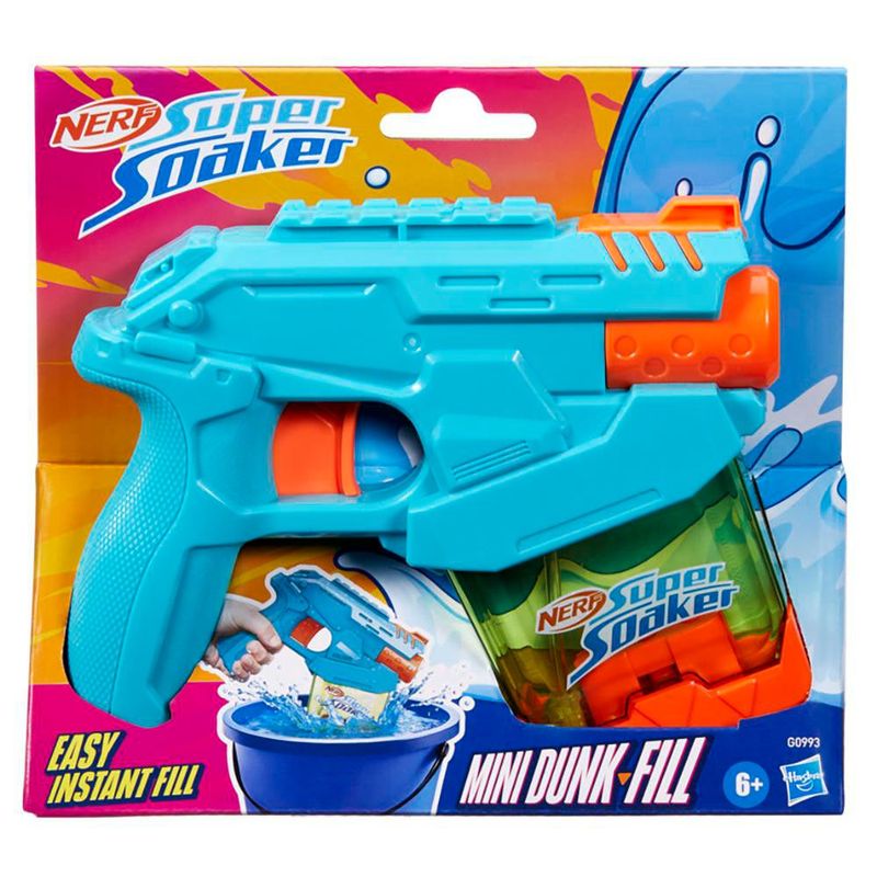 Pistola de Agua Nerf Super Soaker Mini Dunk Fill de Recarga Rápida