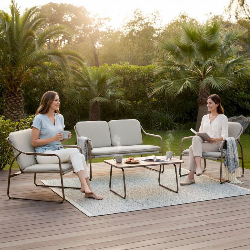 Set de Exterior Inga Color Beige 4 Pzas