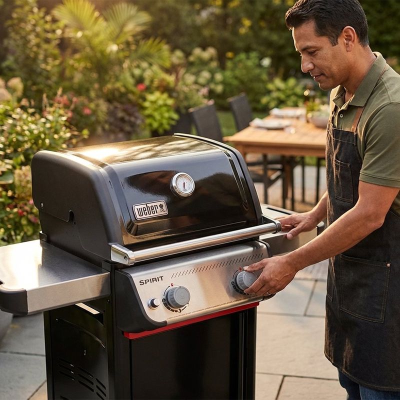 Churrasquera a Gas de 2 Quemadores SPIRIT E-210