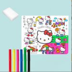 Hello Kitty Tapete para Colorear con Marcadores Lavables