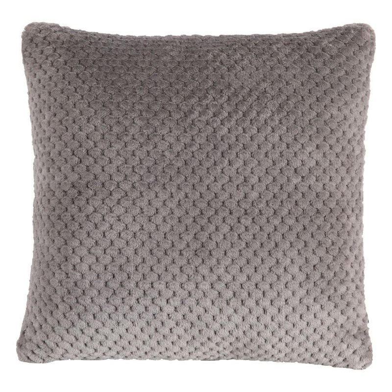 Set de 2 Cojines Decorativos de 40 x 40 cm con Textura Suave Color Gris