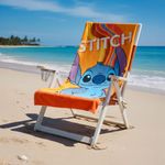 Toalla de Baño Diseño Stitch Color Naranja 119 x 64 Cm