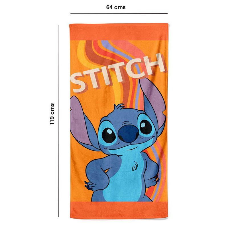 Toalla de Baño Diseño Stitch Color Naranja 119 x 64 Cm