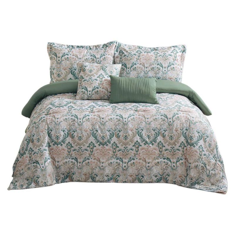 Set de 5 Piezas Edredón Mint Tamaño Queen