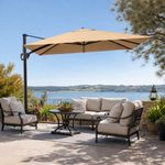 Sombrilla de Exterior Banana Landa Beige de 3 Metros