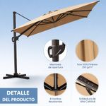 Sombrilla de Exterior Banana Landa Beige de 3 Metros
