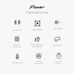 Audífonos Bluetooth Power Headphones Color Negro