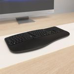 Teclado Premium Ergonómico Inalámbrico Color Negro