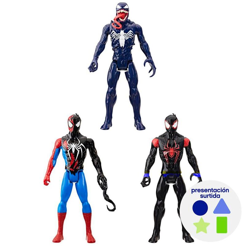 Figura Titan Hero Spiderman y Venom Diseños Surtidos