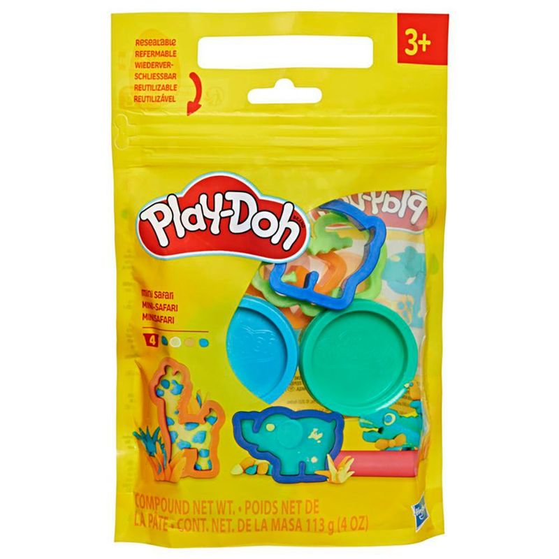 Set Play Doh Mini Safari con Moldes y 4 Botes de Plasticina