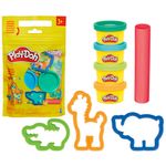 Set Play Doh Mini Safari con Moldes y 4 Botes de Plasticina