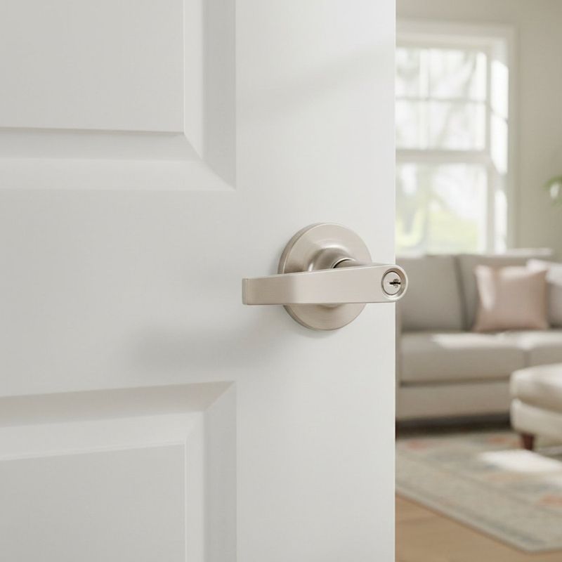 Chapa para Baño Tipo Manija Newport Color Latón Antiguo