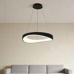 Lampara Colgar Circular LED CCT Color Negro