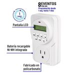 Timer Digital Programable para Contacto Eléctrico uso Interior 7 Días