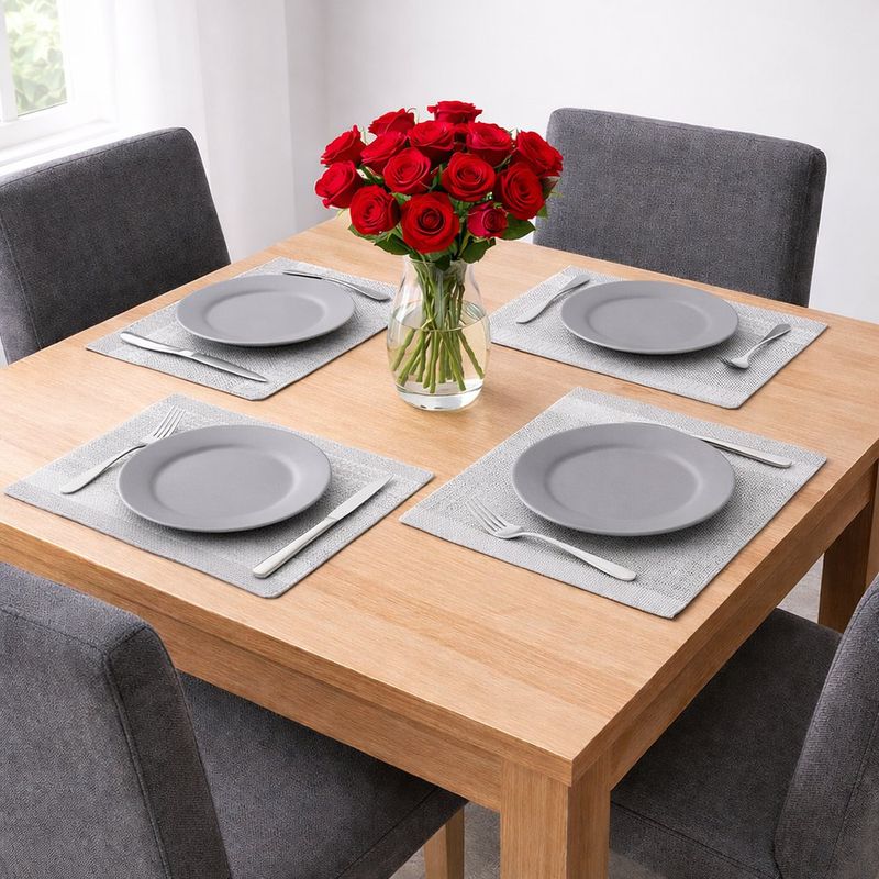 Individual Rectangular para Mesa de 30 x 45 cm Color Gris