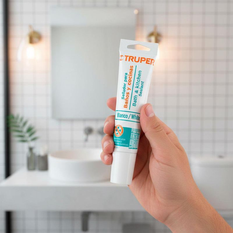 Sellador para Baño y Cocina Blanco en Tubo de 85 Gramos