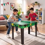 Mesa Multijuegos 4 en 1 con Futbolito, Billar, Hockey y Ping Pong