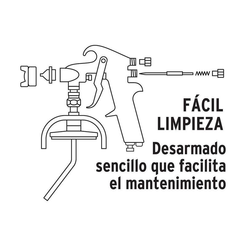 Pistola Neumática de Pulverización HVHP 0.9 mm