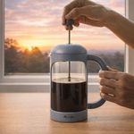 Prensa Francesa Retro Brew Color Gris de 31 Oz