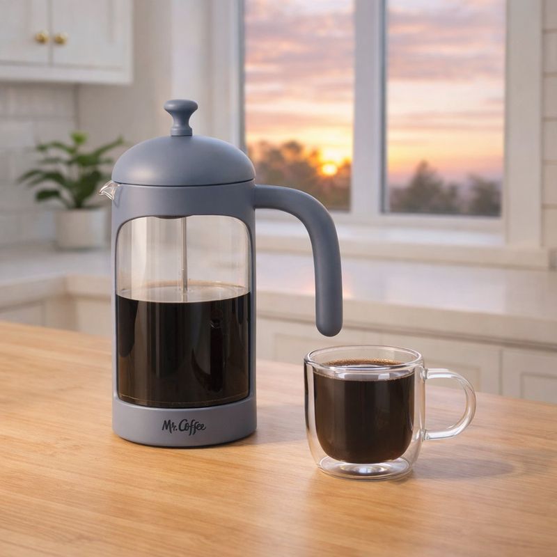 Prensa Francesa Retro Brew Color Gris de 31 Oz