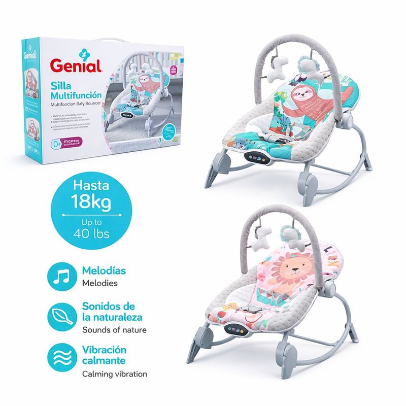 Silla Mecedora Multifunción Animalitos Diseños Surtidos