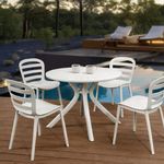 Set de Comedor Cangu para Exterior con Mesa Redonda y 4 Sillas