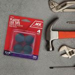 Tacos de Plástico Negro de 1 1/8 Plg, Paquete con 4 Unidades