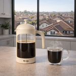 Prensa Francesa Retro Brew Color Blanco Hueso de 31 Oz