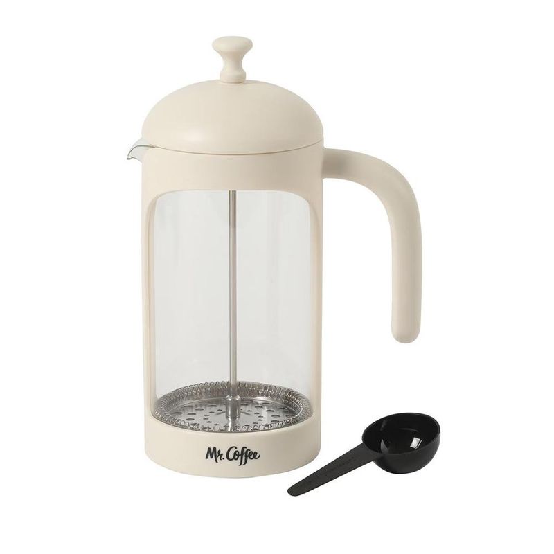 Prensa Francesa Retro Brew Color Blanco Hueso de 31 Oz