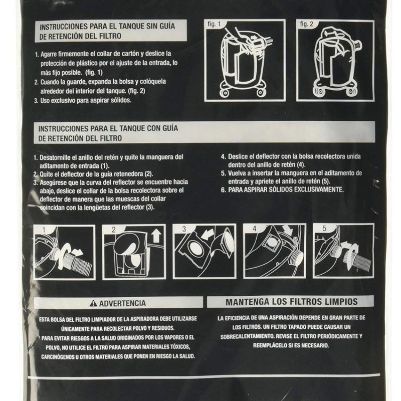 Filtro de Papel para Aspiradora de 5 y 6 Galones 3U