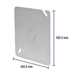 Tapadera Cuadrada de Metal Gris