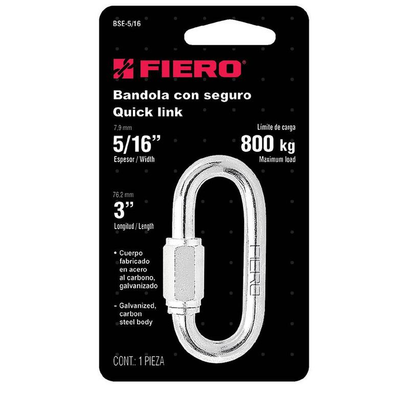 Bandola de Acero de 5/16 plg con Seguro