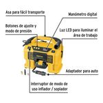 Inflador Inalámbrico de Alta Presión para Automóvil