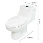 Sanitario de Una Pieza Oporto Elongado con Descarga Dual Blanco