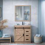 Vanity de Piso con Lavamanos y Espejo Color Café