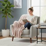 Throw Decorativo de 127 x 152 cm con Textura Suave Color Rosado