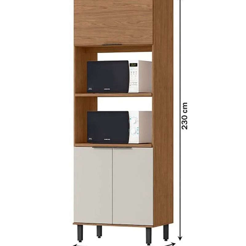 Gabinete Verace con Espacio para Microondas de 70 x 51.6 x 220 Cm