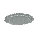 Plato Base de 33 cm con Diseño Decorativo Texturizado Color Plateado