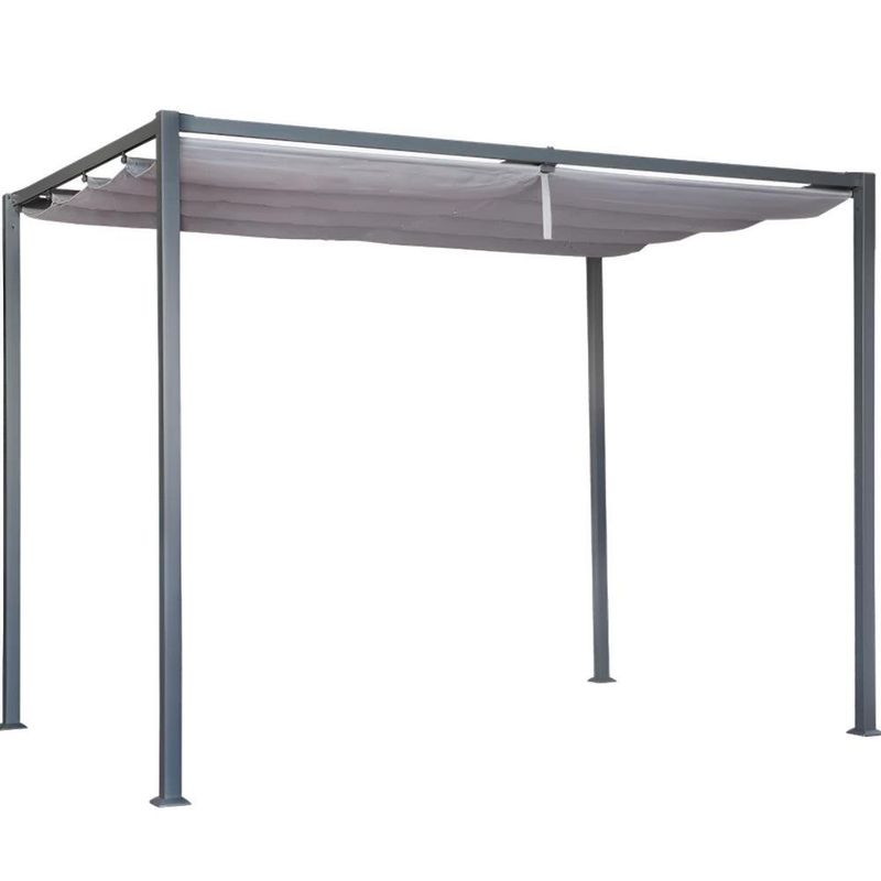 Pérgola de Acero Horali Color Gris Antracita de 199 x 297 Cm