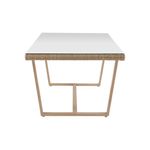 Mesa de Jardín Rectangular Medena de Aluminio y Ratán de 200 x 100 x 74 cm