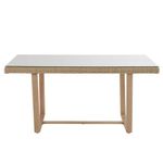 Mesa de Jardín Rectangular Medena de Aluminio y Ratán de 200 x 100 x 74 cm