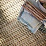 Mesa de Jardín Rectangular Medena de Aluminio y Ratán de 200 x 100 x 74 cm