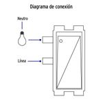 Interruptor Triple Italiana Blanco 10 A
