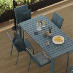 Silla de Jardín Idaho Sin Brazos de Aluminio Color Azul
