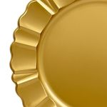 Plato Base de 33 cm con Diseño Ondulado Color Dorado