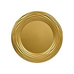Plato Base de 33 cm con Diseño Texturizado Color Dorado